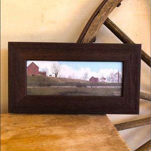 FRAMED FARMHOUSE PICTURE Rustic “Rural Route” USA
